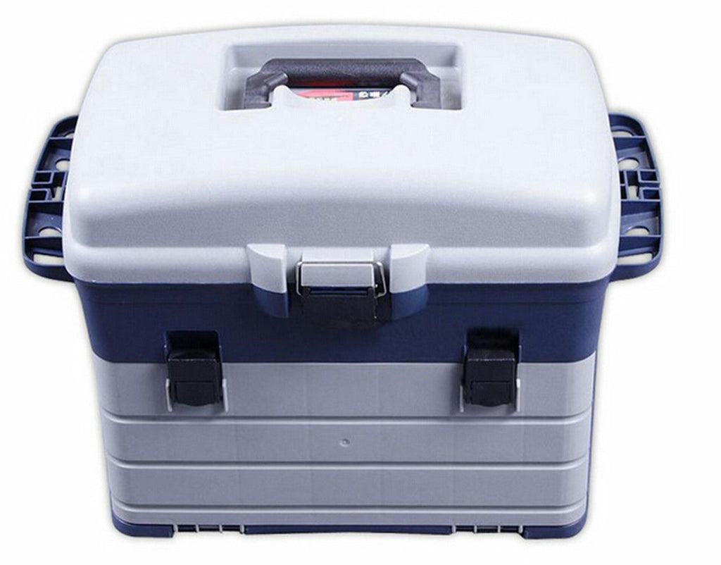 3 Drawer Fishing Tackle Box with Removable Trays with Random Colour
