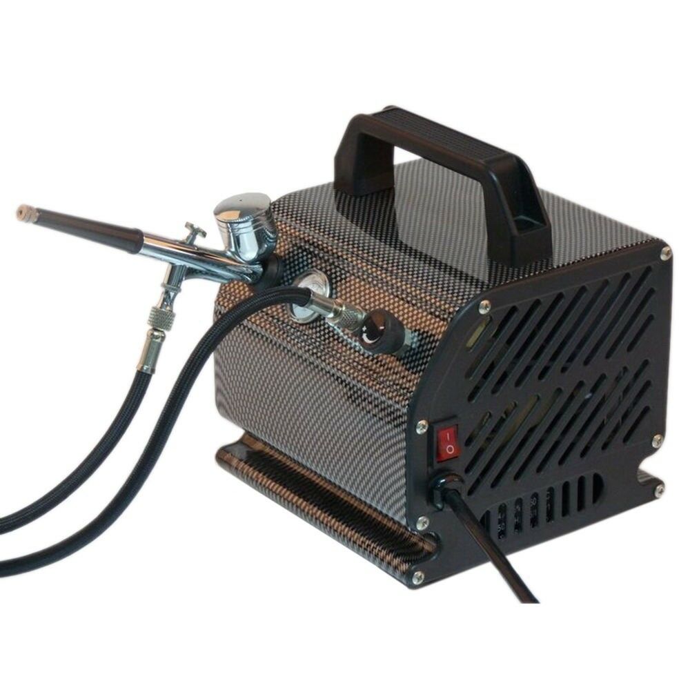 Airbrush Compressor Kit for Icing Cakes and Makeup Nail Tatoo black