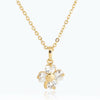 Necklace Lucky Clover 18K Gold Platinum Zircon Pendant  yellow