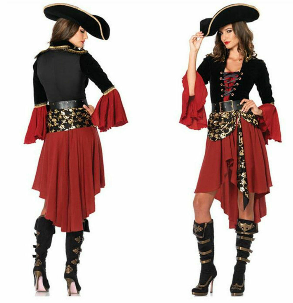 Women Pirate Costume Adult Sexy Swashbuckler Wench Girl Halloween Fanc Women Pirate Costume Adult Sexy Swashbuckler Wench Girl Halloween Fanc