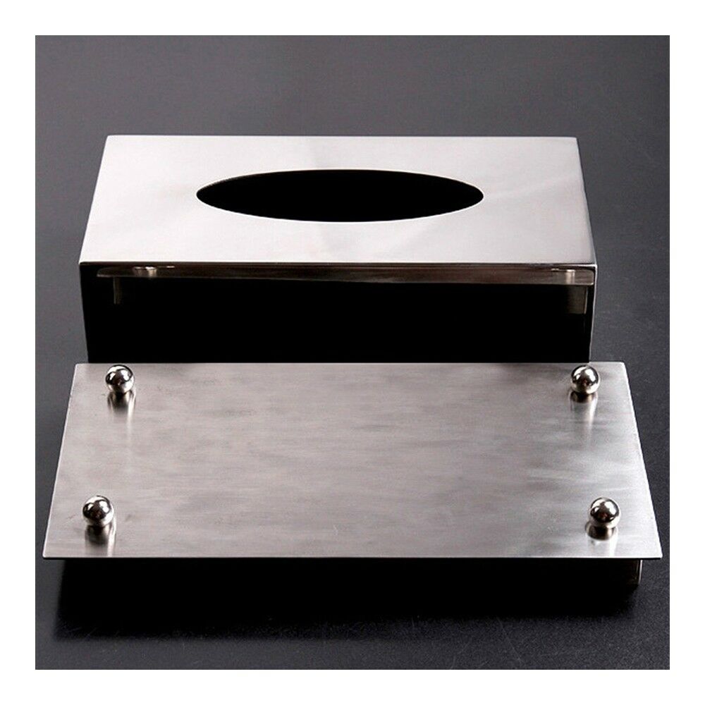 Stainless Steel Tissue Box Tissue Holder Table Napkin Case