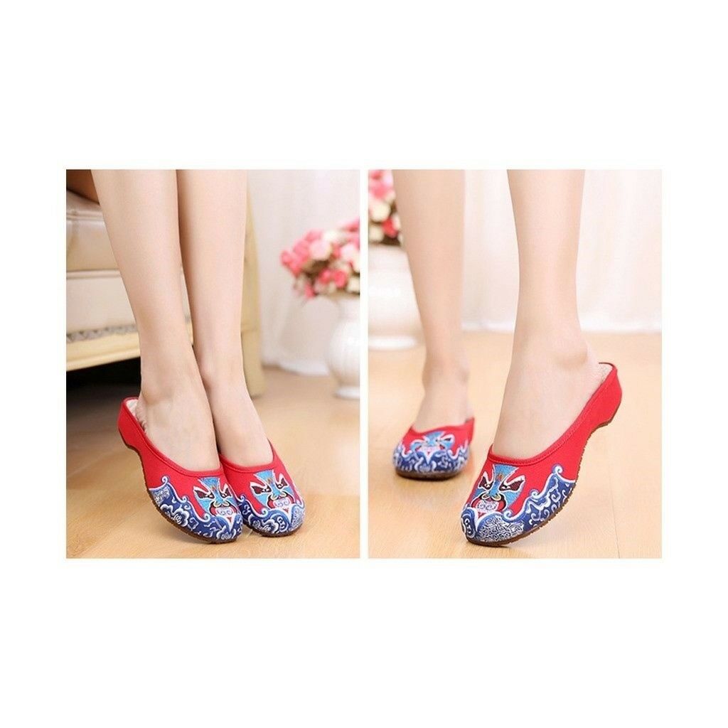 Old Beijing Cloth Shoes Slippers Embroidered Shoes Slipsole Sandals National Sty