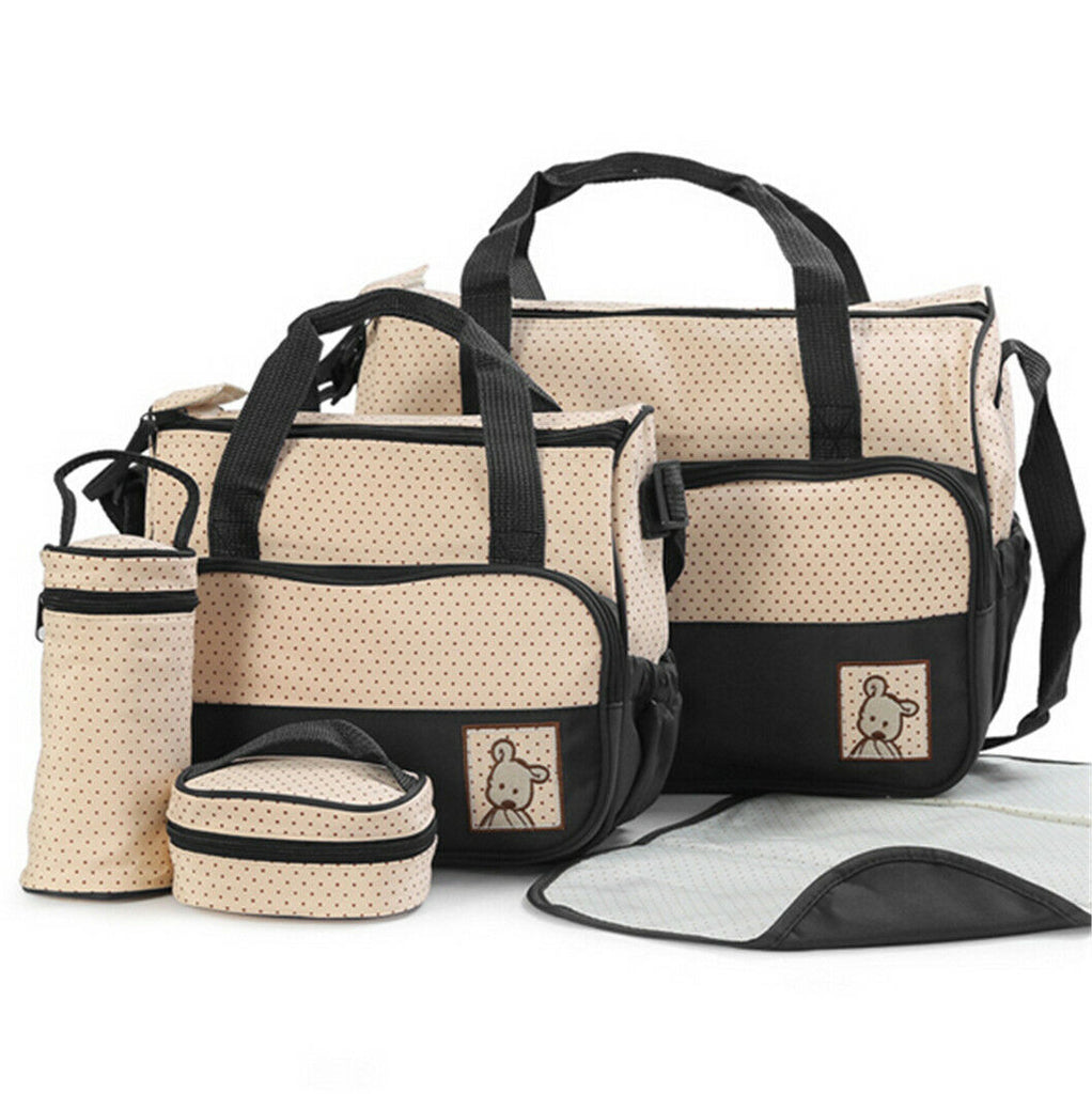 Hot 5pc Baby multifunction Changing Diaper Nappy Mummy Mother Handbag Bags