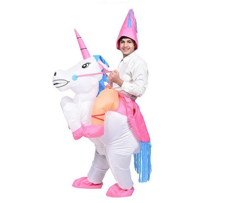 Inflatable UNICORN Costume Adult Ride Novelty Fancy Dress Party Outfit