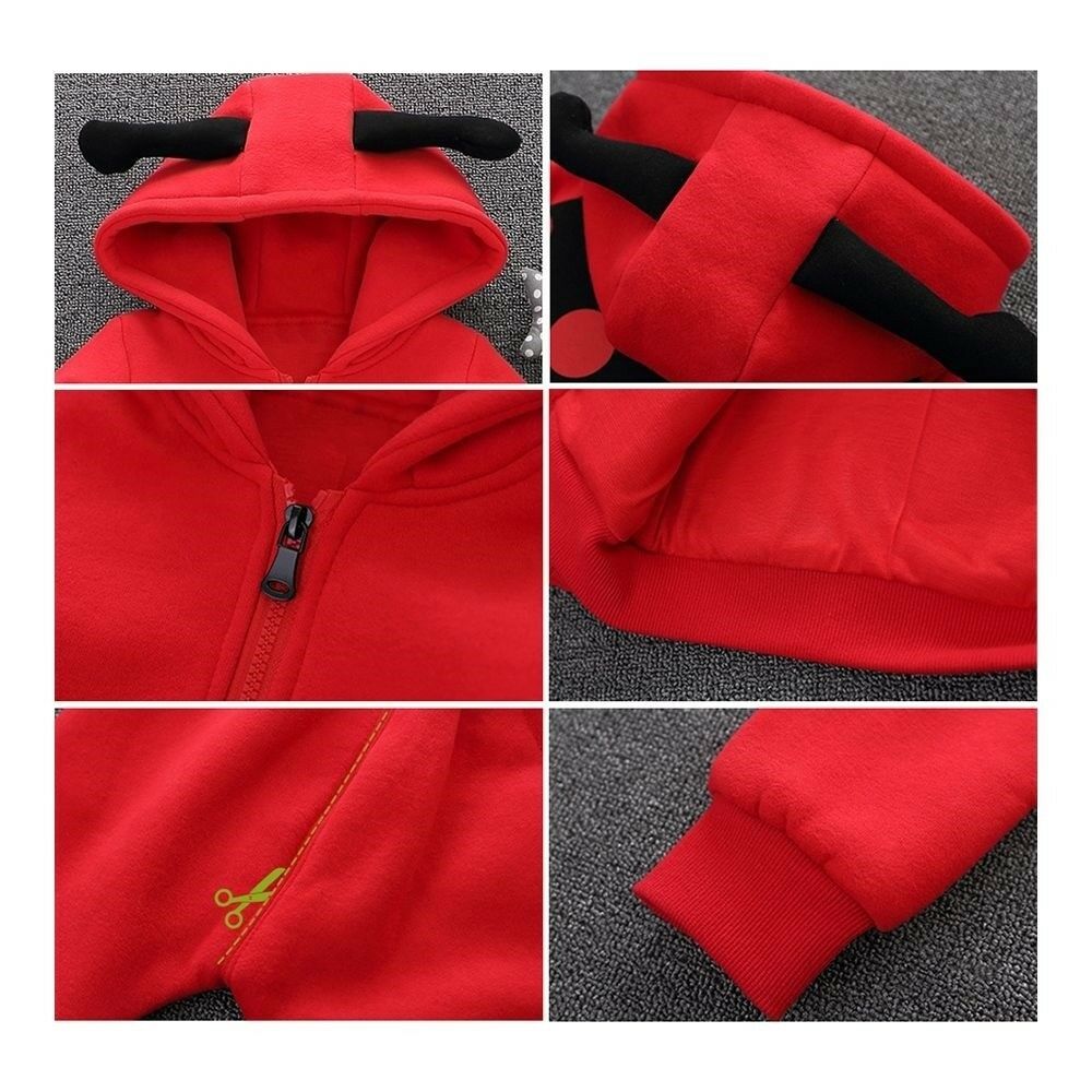 Infant Thick Clothes Baby Boy Girl Cartoon Ladybird Suit 0-1-3 years old  73cm