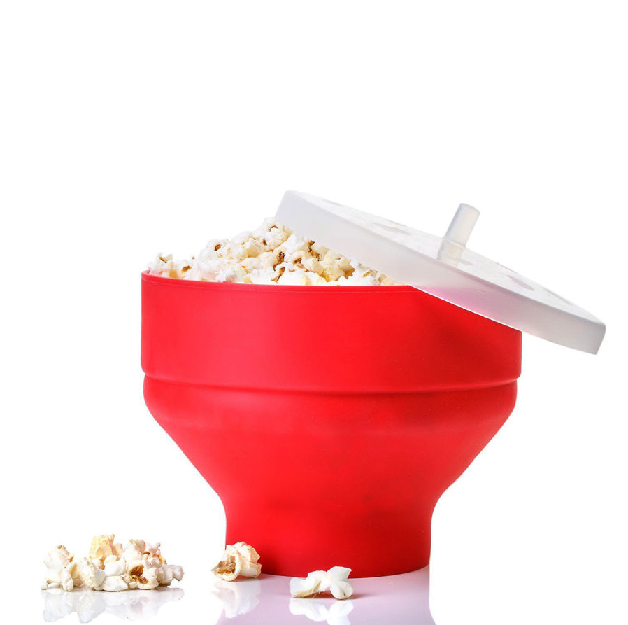 Silicone Microwave Popcorn Popper Maker Collapsible Container Home Kitchen