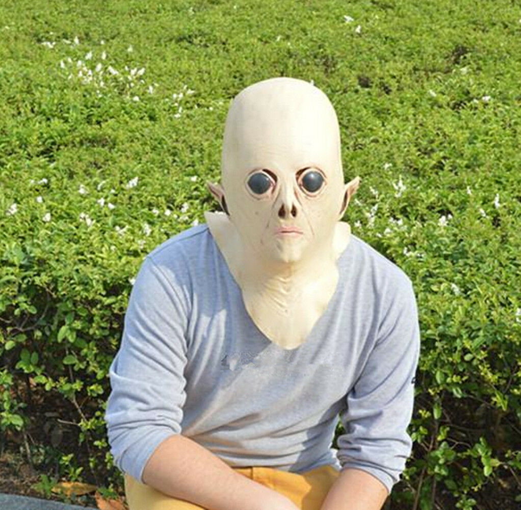 Alien Head Mask Rubber Latex Animal Costume Full head Mask Halloween Costume Fan