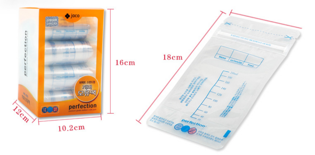 Thermal Sensor Breast Milk Storage Bags 200ml 120 packs BPA Free Breastmilk Jaco