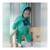 Infant Baby Boy Girl Thick Warm Rompers One-pieces Flower 0-1-2 years old turquo