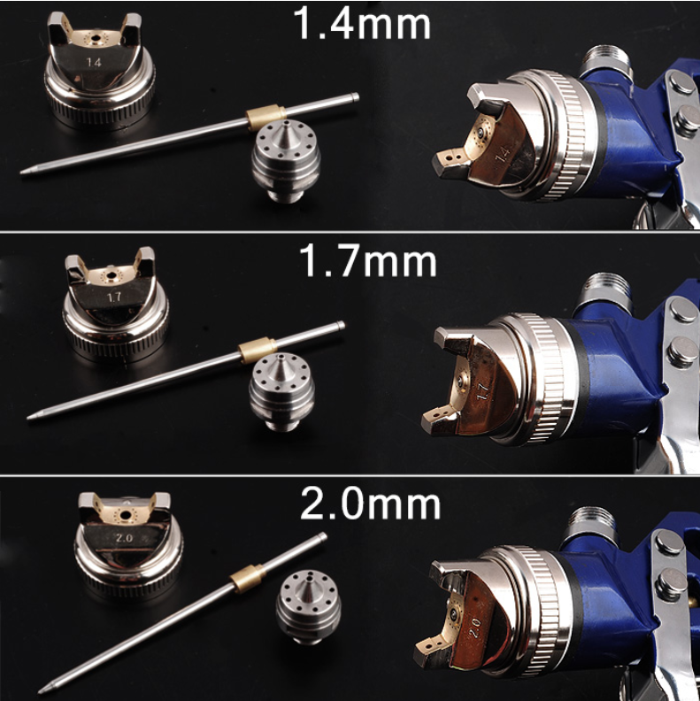 Air Paint Spray Gun HVLP 1.4 1.7 2.0MM Sprayer Gravity Feed Auto Painting