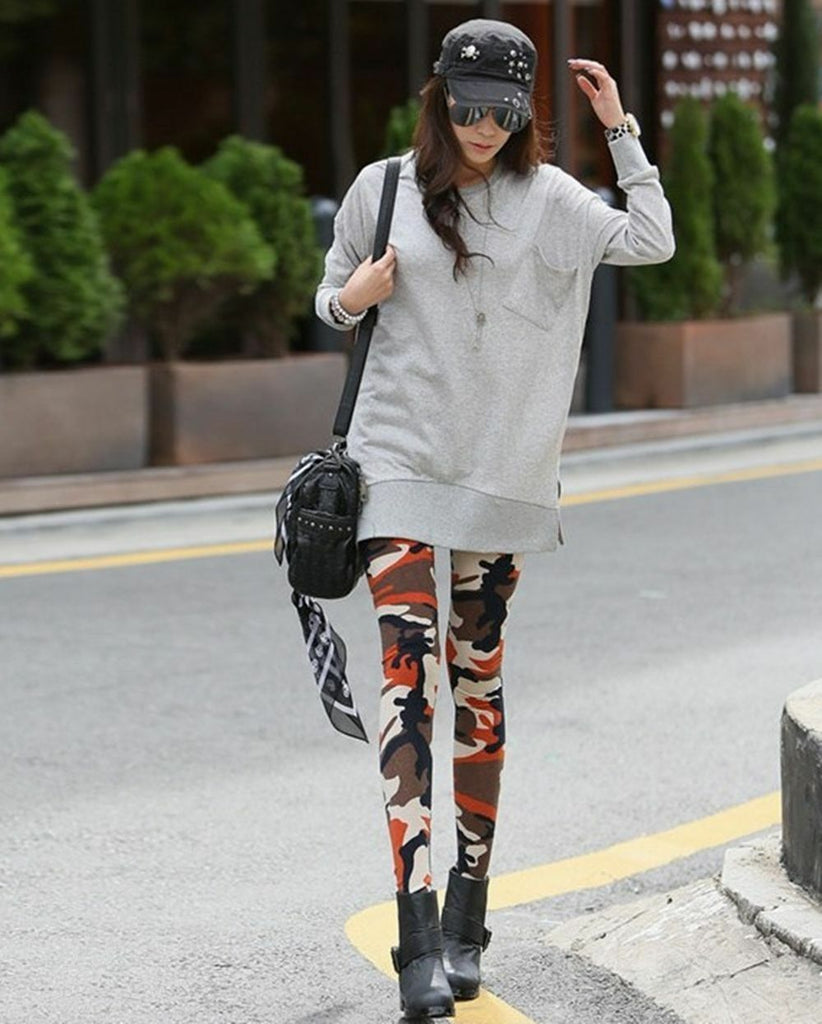 Womens Sexy Camouflage Camo leggings Stretchy fit Fashion skin pants trousers