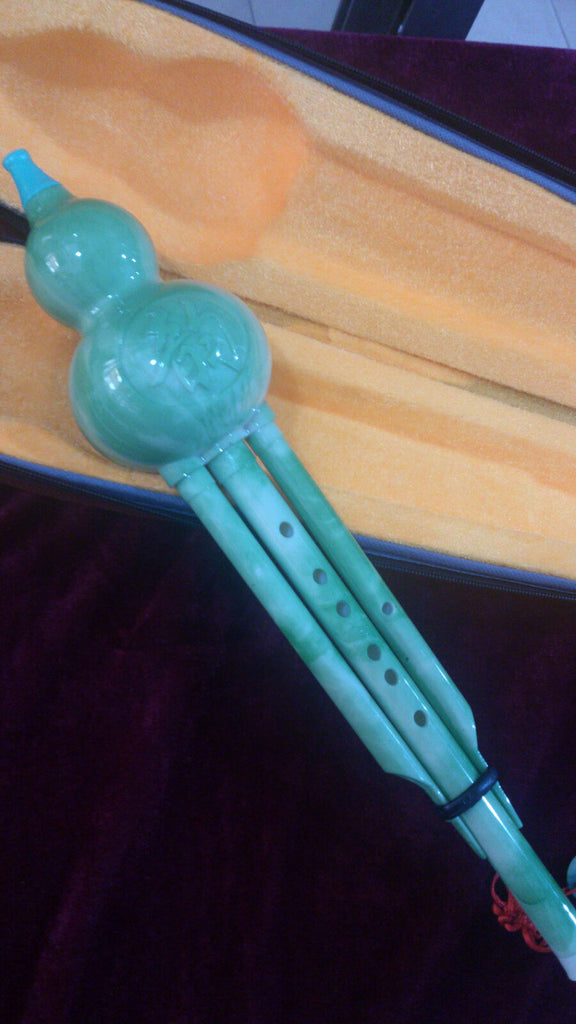 Chinese Traditional Gourd Flute Bottle Gourd Silk Hulusi Imitative Jade Jade