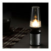 Nostalgic USB LED Blow Controlled Light Night Lamp Fake Kerosene Lamp   Silver