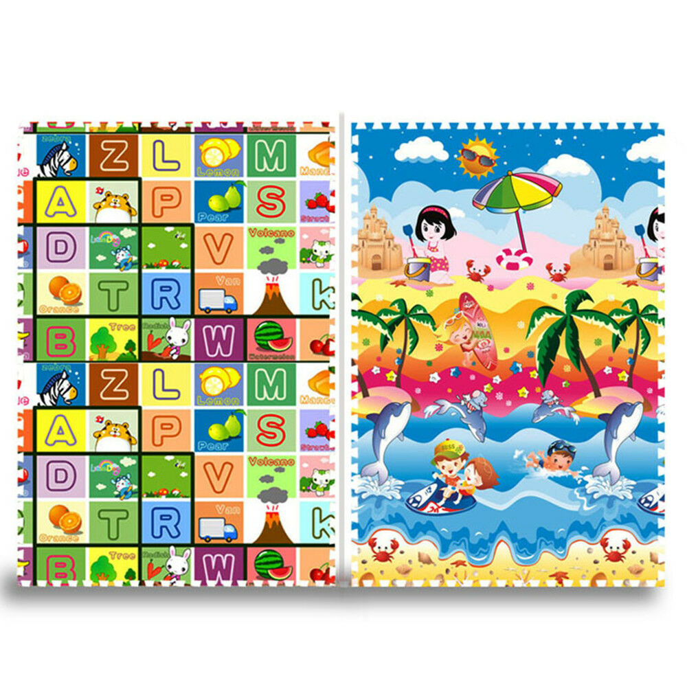 Infant Babay Climbing Mat 2cm Thick Puzzle Game Floor Stripe