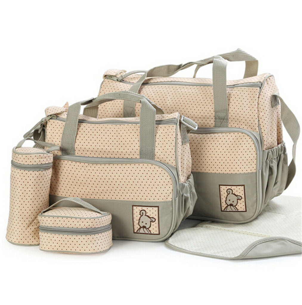 Hot 5pc Baby multifunction Changing Diaper Nappy Mummy Mother Handbag Bags