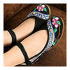 Old Beijing Cloth Embroidered Shoes Casual   black
