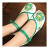 Small White Shoes Old Beijing Cloth Embroidered Shoes   green