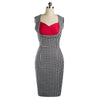 Houndstooth Dress Mature Sexy Pencil Skirt