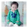 Infant Baby Boy Girl Thick Warm Rompers One-pieces Flower 0-1-2 years old turquo