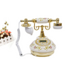 Vintage Antique Retro Caller ID Handset Desk Ceramic Telephone Handfree White