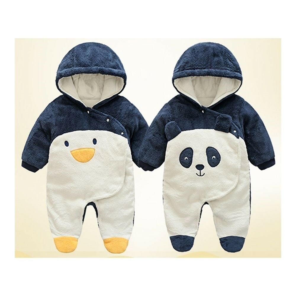 Infant Cotton Rompers One-pieces Thick Jumpsuits 0-3-6 months panda 59cm