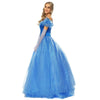 Blue Costume Full Dress Halloween Cosplay   F