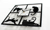Fashionable Creative Small Cat Wall Clock Countryside Art Cartoon Silent