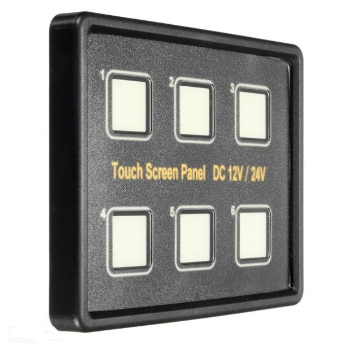 12V 24V Capacitive Touch Screen Switch Panel Car Marine Boat Circuit Control Box