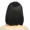 30cm Bobo Blunt Bang Hair Cap Wig Black
