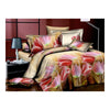 3D Flower Bed Quilt/Duvet Sheet Cover 4PC Set Cotton Sanded 006