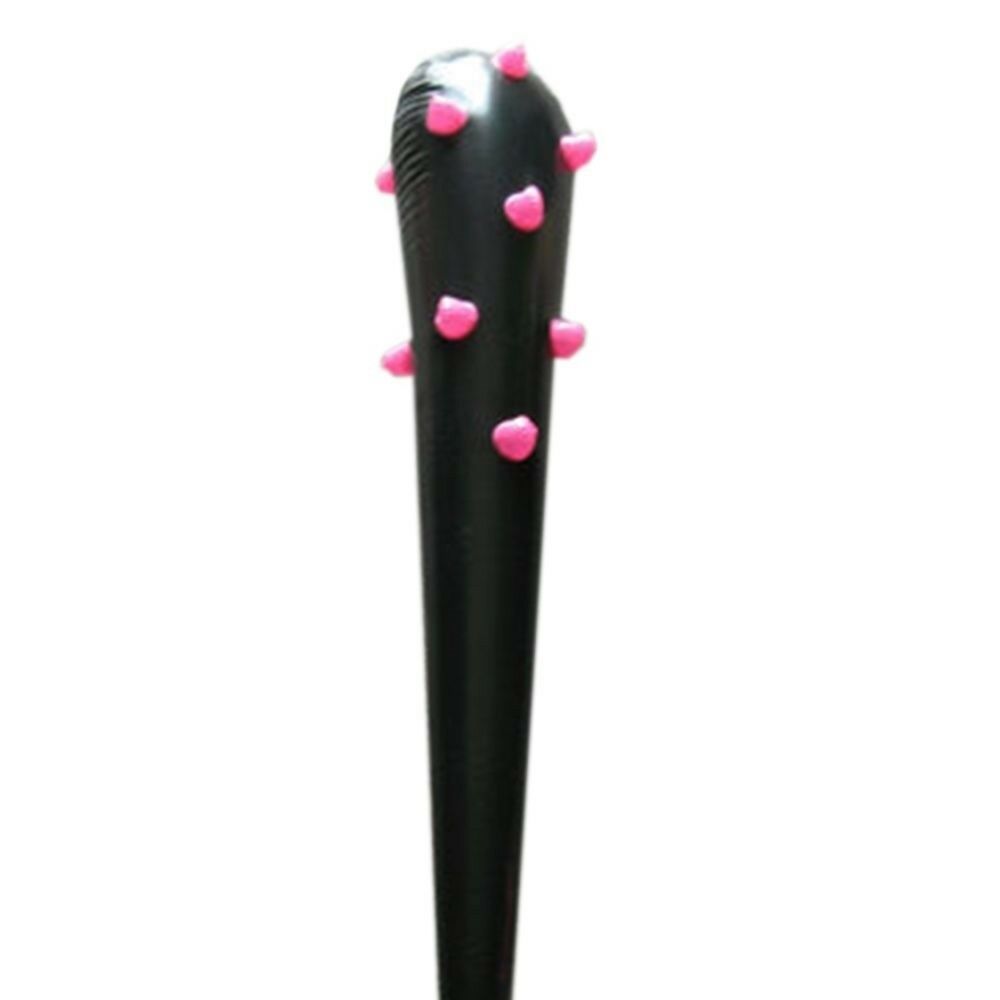 Large Spiked Club Spiked Bat Nail-hammer Hammer Inflatable Toy   black