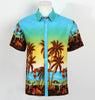 Hot LARGE SIZE Men Aloha Shirt Cruise Tropical Luau Beach Hawaiian Party Palm