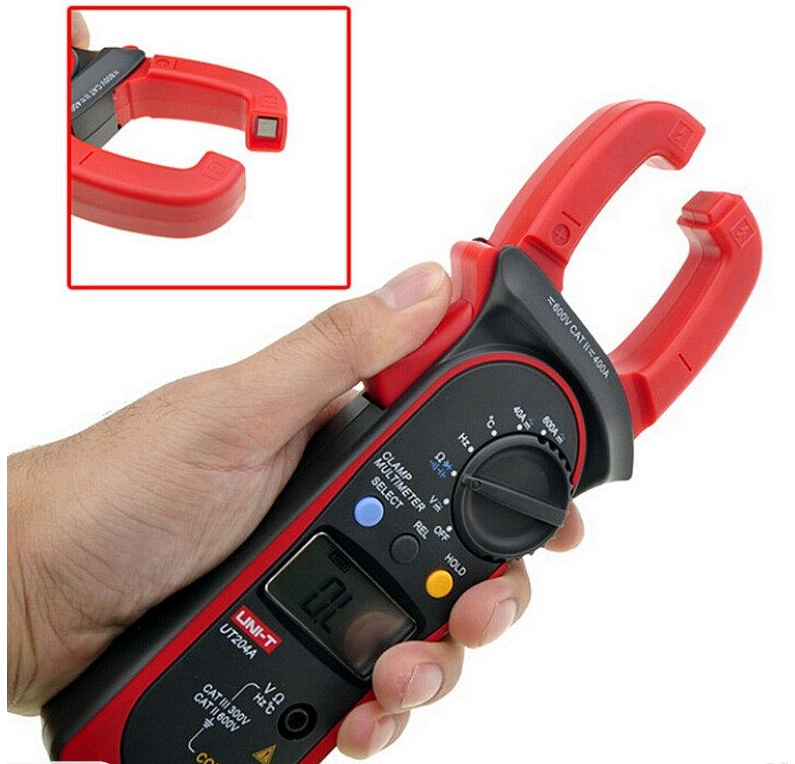 UNI-T UT204A Digital Handheld Clamp Multimeter Tester DMM Voltmeter AC DC Meter