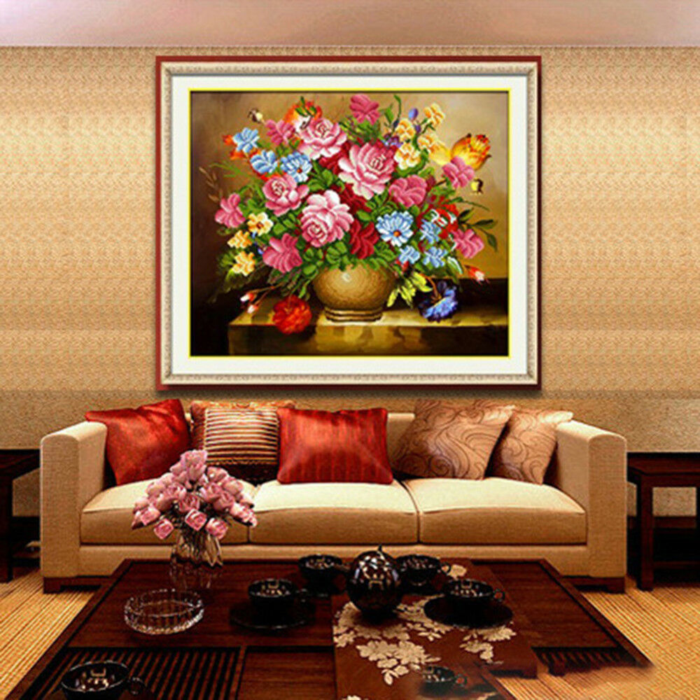 5D Round full diamond DIY painting 4464 flowers