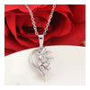 Flower Pendant 18K Gold Platinum Galvanization Austrian Zircon   white