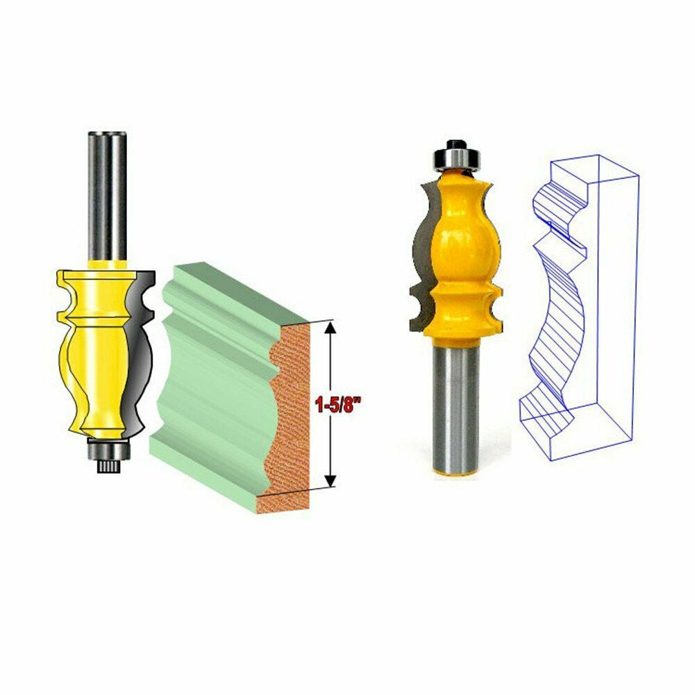 1/2" Shank Crown Molding Router Bit Ceiling Lace Tongue and Groove Slotting Tool