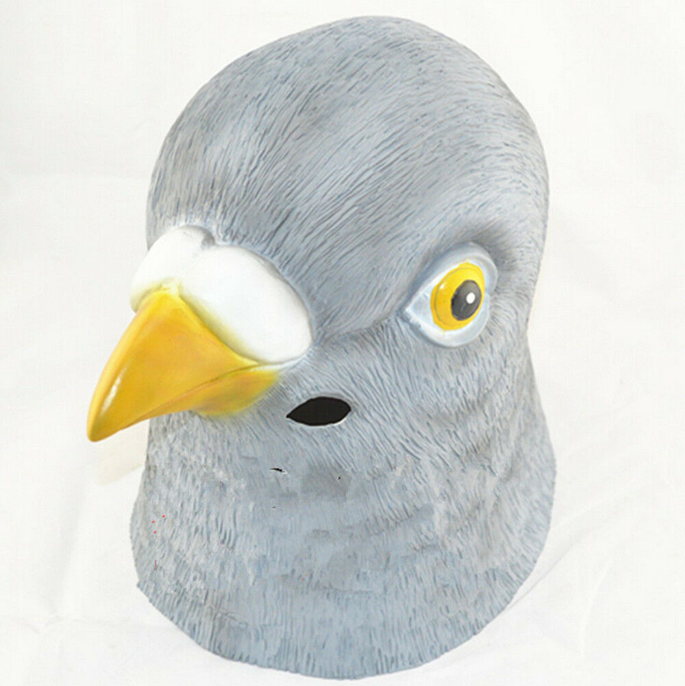 Pigeon Head Mask Rubber Latex Animal Costume Full head Mask Halloween Costume Fa
