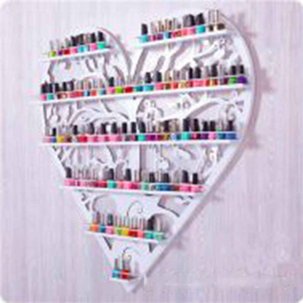 Iron multilayer polish display rack creative heart shaped perfume rouge cosmetic