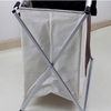 Large 2Compartments Durable Aluminium Rack Folding Laundry Basket Storage Hamper