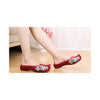Old Beijing Cloth Shoes Summer Woman Cowhells Sole Embroidered Shoes Slipsole Vi