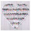 Iron multilayer polish display rack creative heart shaped perfume rouge cosmetic