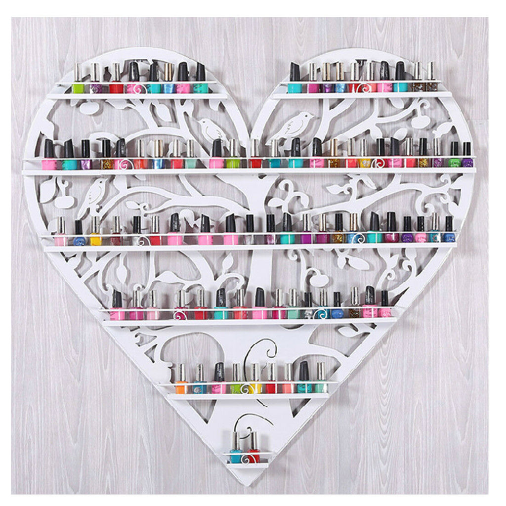 Iron multilayer polish display rack creative heart shaped perfume rouge cosmetic