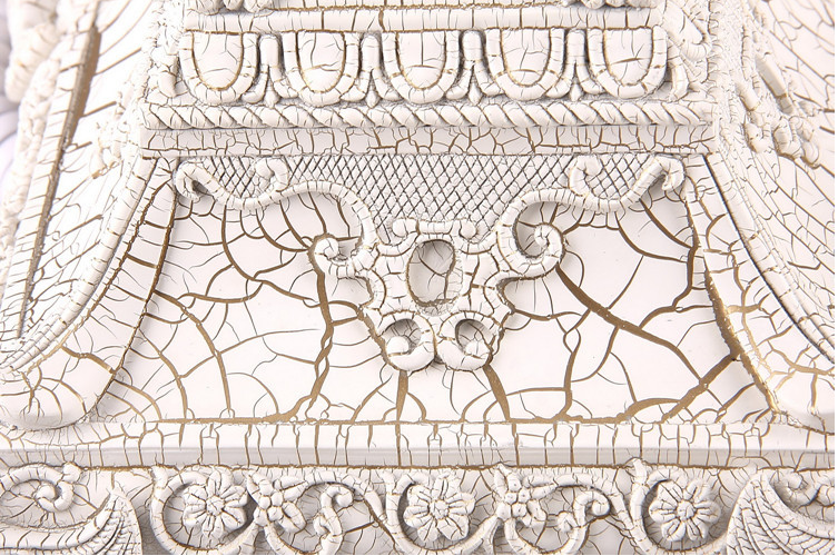 Vintage Antique Retro Rotary Handset Desk Resin Telephone European Style White