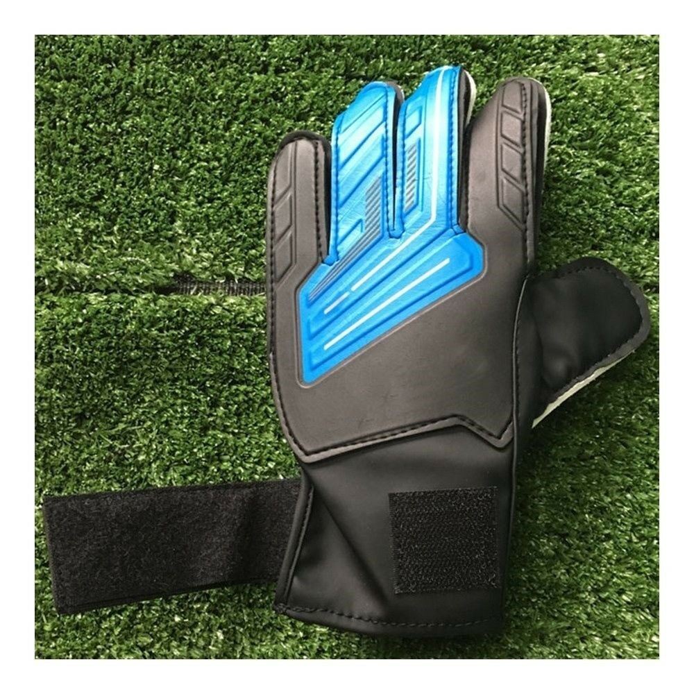 Child Teenager Goalkeeper Gloves Roll Finger   blue black   5