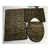 Leopard Print 3pcs Set Toilet Seat Ground Mat Carpet