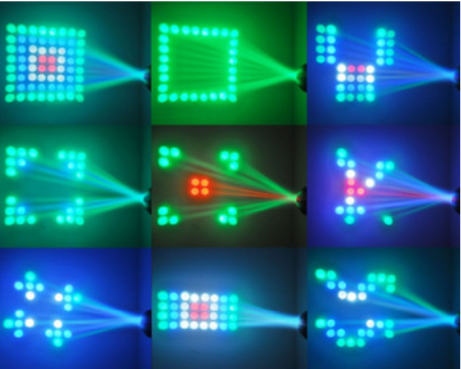 RGBW Pattern Stage Light 64Led Auto n Voice-activated  Projector Lighting DJ 20W