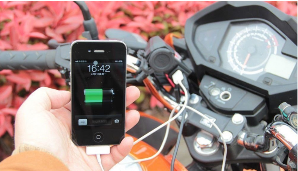 Motorcycle Cigarette Lighter Dual USB GPS Power Socket Charger Universal