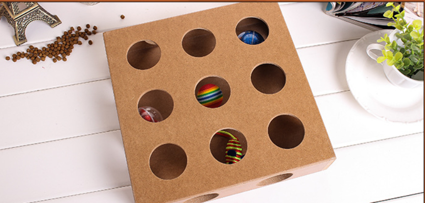 Cat Toys Peek-A-Prize Wooden Interactive Box