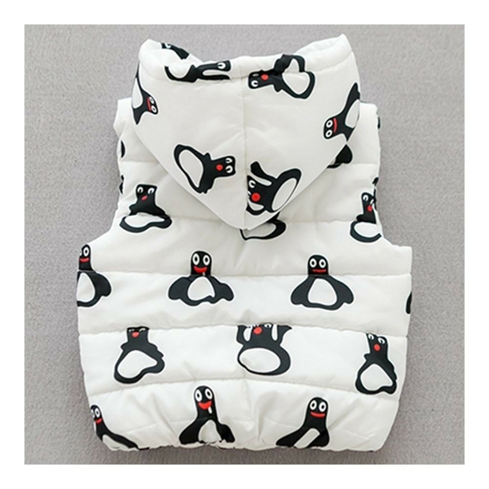 Infant Thick Baby Winter Boy Girl Cartoon Waistcoat Coat 0 1 2 3 years old white