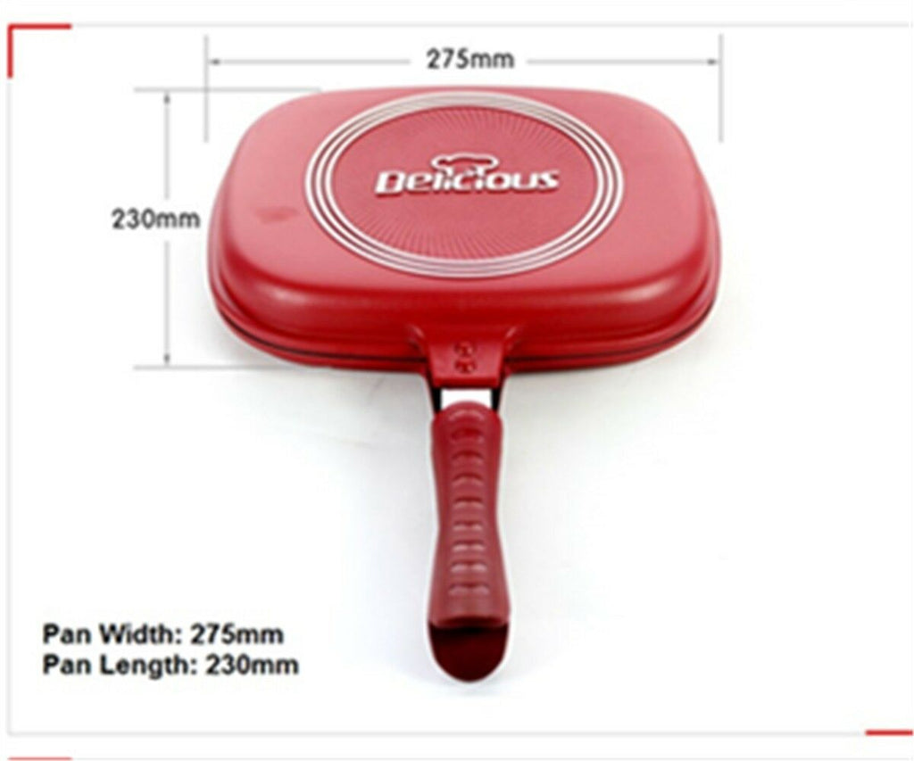 double-sided frying pans cooker 30cm non-stick pancake pan Smokeless Oiless